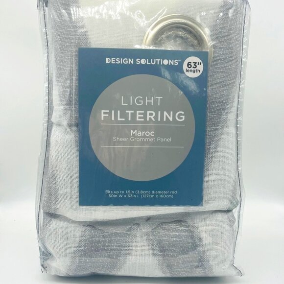 (1) Design Solutions Light Filtering Sheer Grommet Panel - Picture 3 of 7